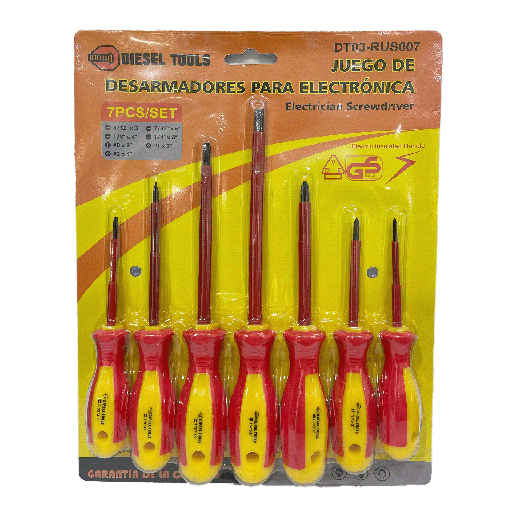 [8-106] JUEGO DESTORNILLADOR AISLADO 7 PCS DIESEL TOOLS 8-106