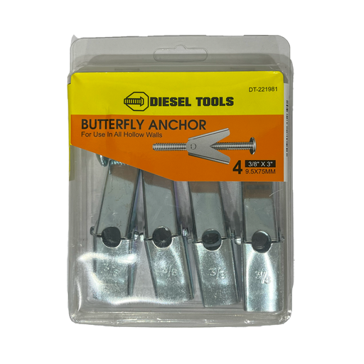 [8-125] RAMPLUG MARIPOSA 3/8 X 4UND (C/TORNILOS) DIESEL TOOLS 8-125