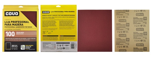 [8-152] LIJA ROJA GRANO 100 x UNID COVO 8-152