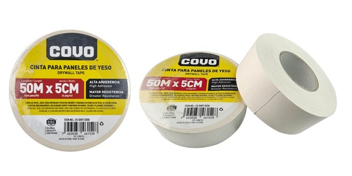 [8-174] CINTA ADHESIVA P/JUNTAS DRYWALL 5 CM x 50 MTS COVO 8-174