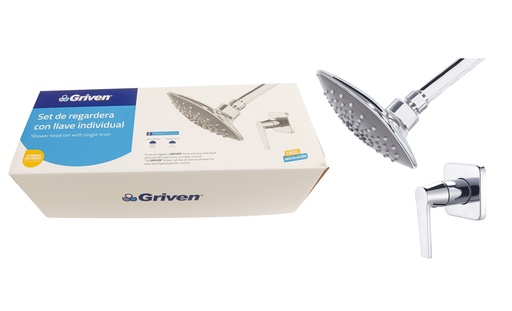 [5-139] REGADERA CON LLAVE DE DUCHA INDIV GRIVEN 5-139