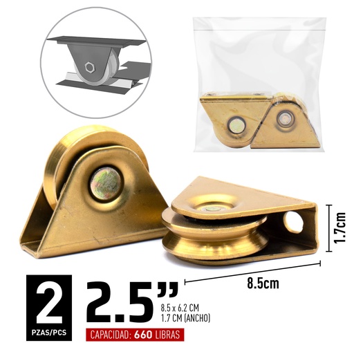 [5-155] RUEDAS P/ANGULO 60MM V C/B IMPORTADA SECURITY 5-155