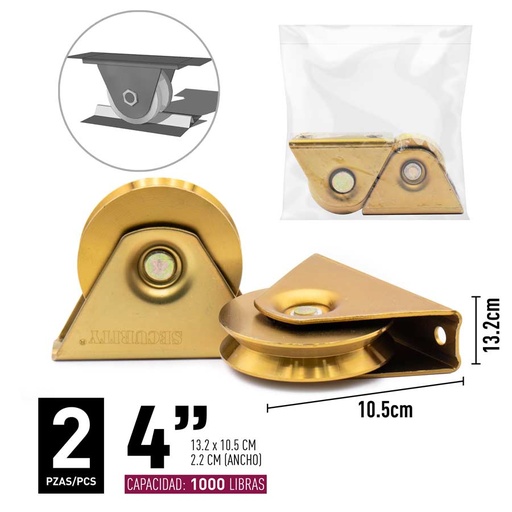 [5-158] RUEDAS P/ANGULO 100MM V C/B IMPORTADA 5-158