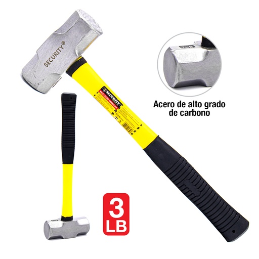 [5-159] MAZO HIERRO MANGO GOMA 3LB SECURITY 5-159