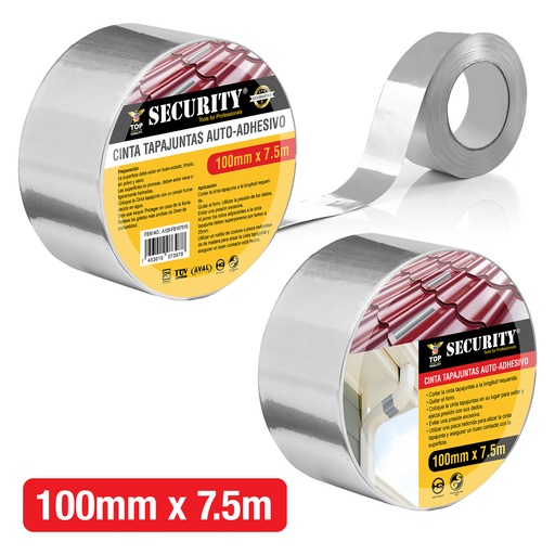 [5-209] MANTO ADHESIVO ASFALTICO 100MM x 7,5 MTS SECURITY 5-209