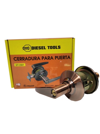 [5-215] [5-215] CERRADURA CON MANILLA RECTA BRONCE DIESEL TOOLS 5-215