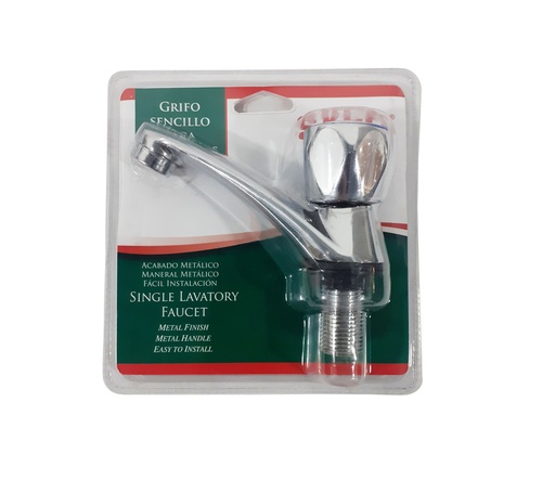 [5-232] LLAVE LAVAMANO INDIVIDUAL METALICA BLISTER SACO 5-232