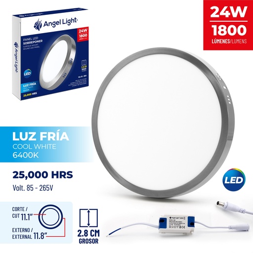 [5-237] PANEL LED SUPER NIQUE REDONDA 24W 85-265V 5-237