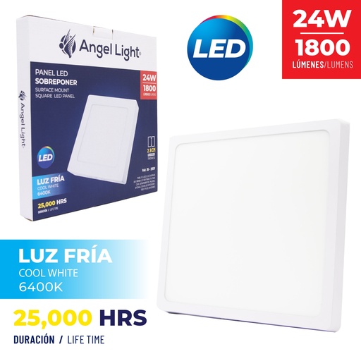 [5-242] PANEL LED SUPER BLANC CUADRADA 24W ANGEL LIGHT 5-242