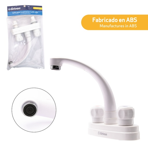 [5-243] LLAVE LAVAMANO DOBLE PLASTICA GRIVEN 5-243