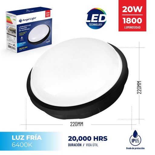 [5-247] [5-247] LAMPARA REDONDA 20W P/EXTERIOR ANGEL LIGHT 5-247