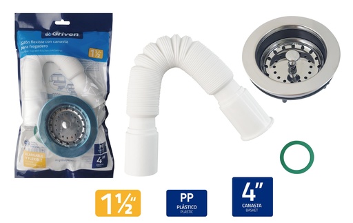 [5-248] DESAGUE FREGADERO C/SIFON EXTEN GRIVEN 5-248