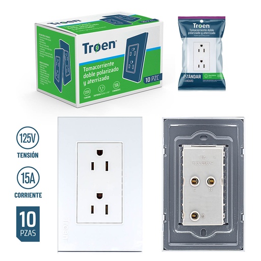 [5-292] TOMA DOBLE C/TIERRA BLANCO TROEN 5-292