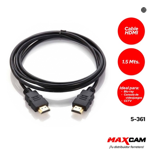 [5-361] CABLE HDMI 1.35M 5-361