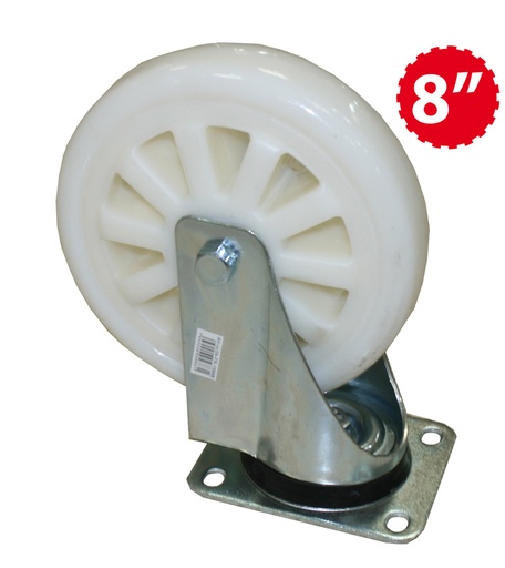 [5-393] RUEDA GIRATORIA BLANCA 8" INDUSTRIAL SACO 5-393