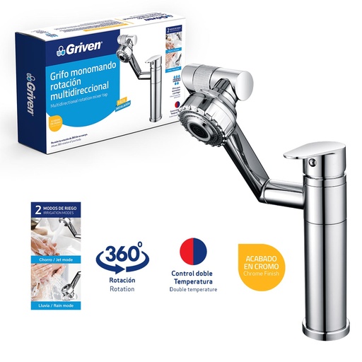 [5-439] LLAVE MONOMANDO ROTACION 360° GRIVEN 5-439