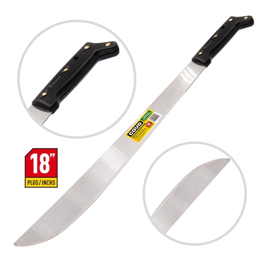 [5-448] MACHETE 18" MANGO PLASTICO COVO 5-448