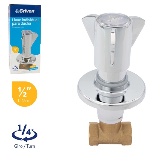 [5-451] LLAVE P/DUCHA INDIVIDUAL x 1/2 BRONCE GRIVEN 5-451