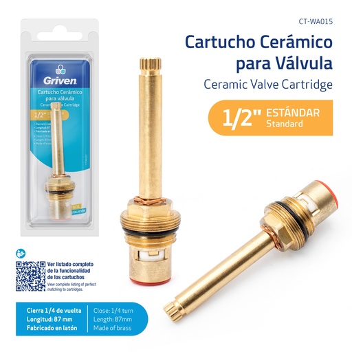 [5-540] VASTAGO P/LLAVE DE DUCHA (A367-WA015) GRIVEN 5-540