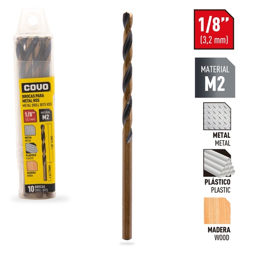 [5-559] MECHA HSS METAL x 1/8 x 10 UNID COVO 5-559