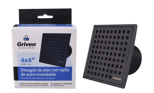 [5-567] REJILLA CUADRADA PERFORADA GRIVEN BLACK 5-567