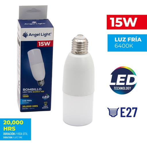 [5-599] BOMBILLO LED T52 15W ANGEL LIGHT 85/265V 5-599