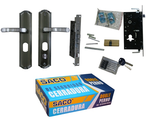 [5-606] CERRADURA SEGURIDAD P/PUERTA DE METAL SACO (IZQUIERDA) 5-606