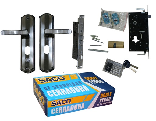 [5-607] CERRADURA SEGURIDAD P/PUERTA DE METAL SACO (DERECHA) 5-607