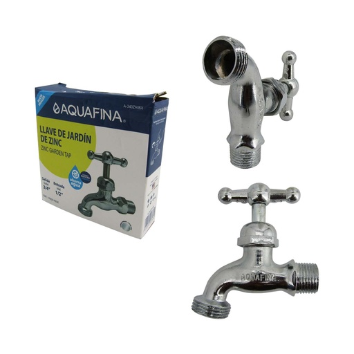 [5-652] LLAVE CHORRO CROMADA AQUAFINA 5-652