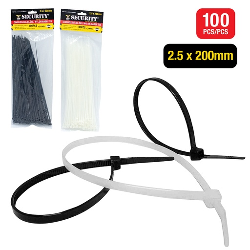 [5-674] TIRRAP 2.5mm x 200mm x 100 UNID SECURITY 5-674