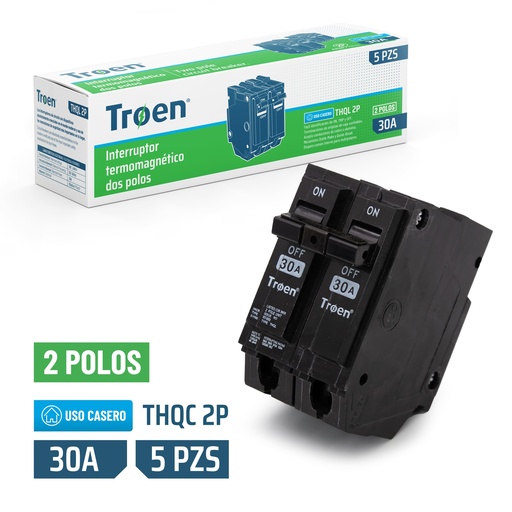 [5-697] BREAKER PARA EMPOTRAR 2x30A TROEN 5-697