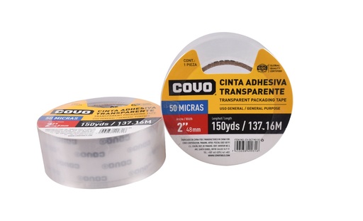 [5-714] CINTA EMBALAR TRANSPARENTE x 150Y COVO 5-714