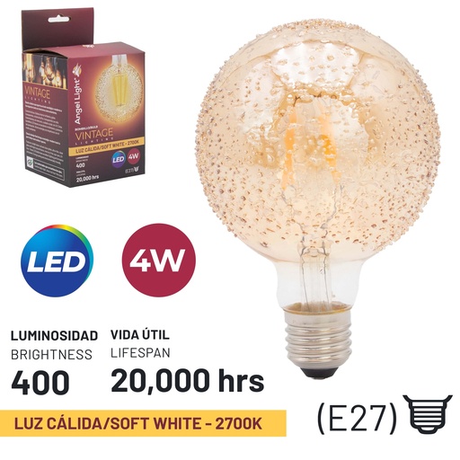 [5-744] BOMBILLO VINTAGE LED 4W 110v ANGEL LIGHT 5-744