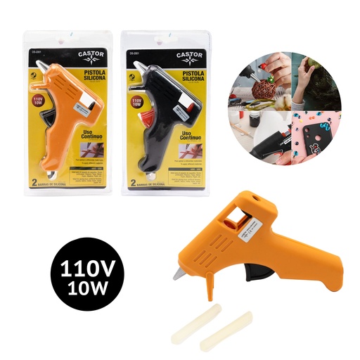 [5-822] PISTOLA PARA SILICON EN BARRA 10W CASTOR 5-822