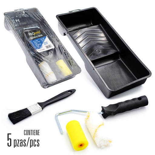 [5-824] [5-824] KIT BANDEJA RODILLO 4" 5 PCS  PRO PAINT 5-824