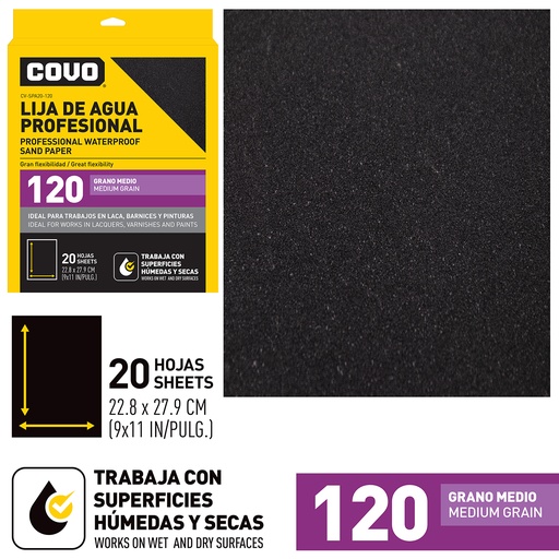 [5-843] [5-843] LIJA GRANO 120 x UNID COVO 5-843