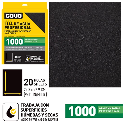 [5-844] [5-844] LIJA GRANO 1000 x UNID COVO 5-844