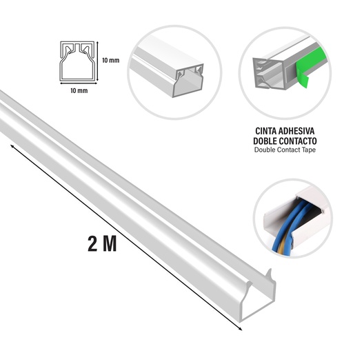 [5-857] CANALETA AUTODHESIVA 10x10 TROEN 5-857