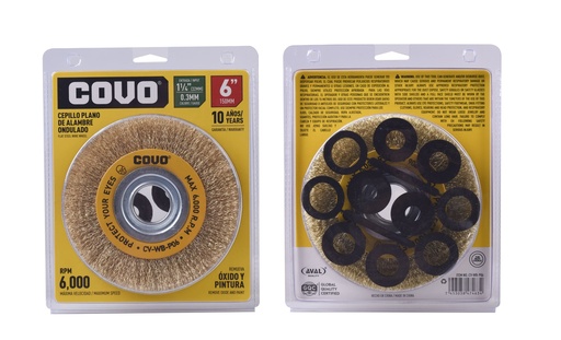 [5-877] CEPILLO PLANO ALAMBRE P/MAQ 6" x 5/8 COVO 5-877