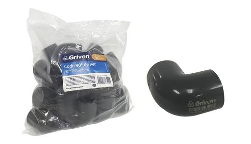 [5-923] CODO AGUA FRIA 90°x 3/4" GRIS GRIVEN 5-923
