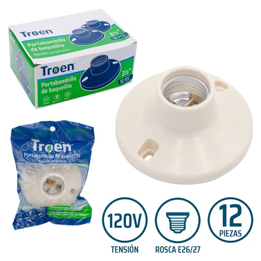 [5-941] PLAFON DE PLASTICO PEQ 3.5" TROEN 5-941