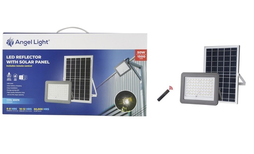 [5-944] REFLECTOR LED 50W C/PANEL SOLAR ANGEL LIGHT 5-944
