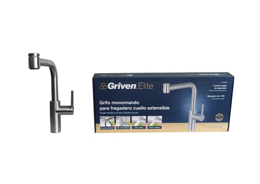 [5-955] LLAVE FREGADERO MONOMANDO EXTENSIBLE GRIVEN ELITE 5-955