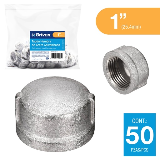 [6-099] TAPA HEMBRA GALVANIZADA 1" GRIVEN 6-099