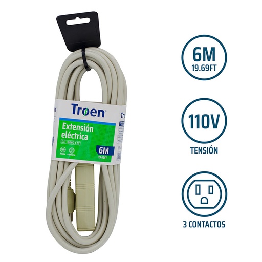 [6-106] EXTENSION ELECTRICA 3x16 6MTS TROEN 6-106