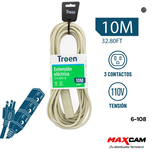 [6-108] EXTENSION ELECTRICA 3x16 10MTS TROEN 6-108