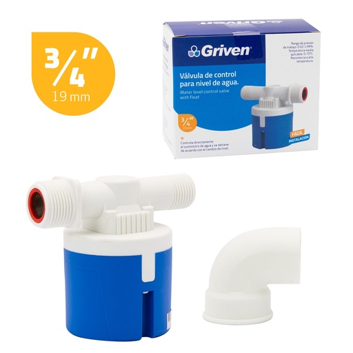 [6-123] VALVULA DE CONTROL 3/4" P/TANQUE GRIVEN 6-123