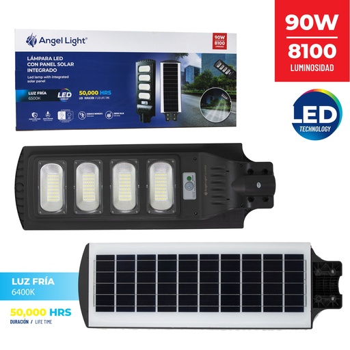 [6-187] LAMPARA EXT LED 90W C/PANEL SOLAR ANGEL LIGHT 6-187