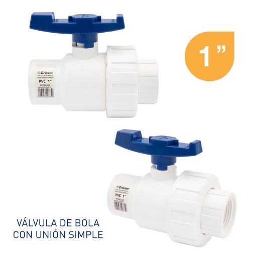 [6-224] LLAVE DE BOLA C/UNION 1" ROSCA GRIVEN 6-224