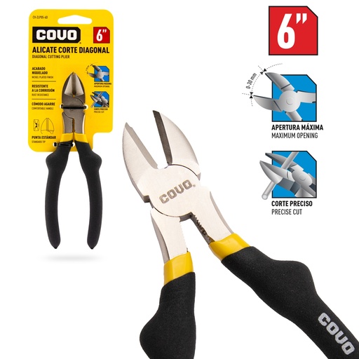 [6-253] ALICATE CORTE DIAGONAL 6" COVO 6-253